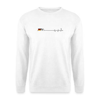 Germany flag bicycle - Unisex Sweatshirt - white - Front