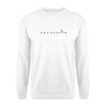 Heartbeat cat - Unisex Sweatshirt - white - Front