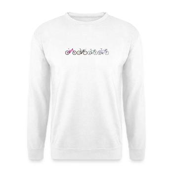 Lebendige Fahrradparade - Unisex Pullover - Weiß - Vorne
