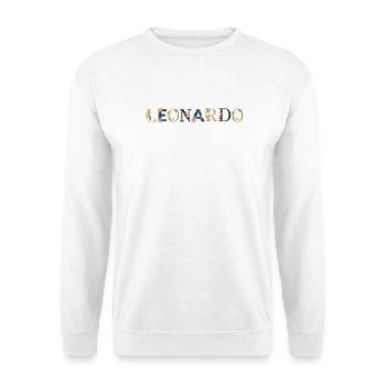 LEONARDO name decorated with flowers - Unisex Sweatshirt - white - Front