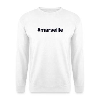 MARSEILLE Hashtag - Unisex Sweatshirt - white - Front