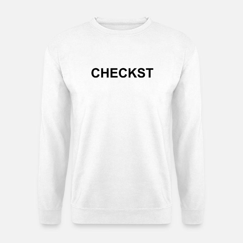 checkst schwarz - Unisex Pullover - Weiß