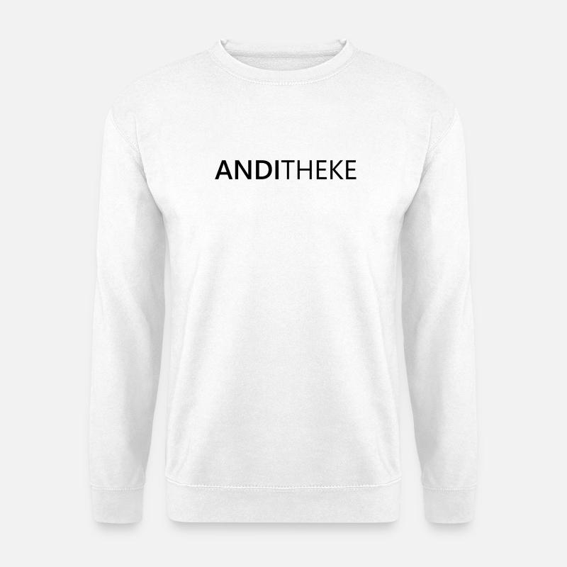 AndiTheke – Witziges Geschenk Andreas, Andi & Andy - Unisex Pullover - Weiß
