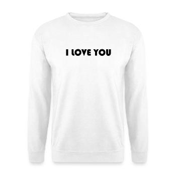 I LOVE YOU. CHRISTMAS. MERRY CHRISTMAS. FIR - Unisex Sweatshirt - white - Front