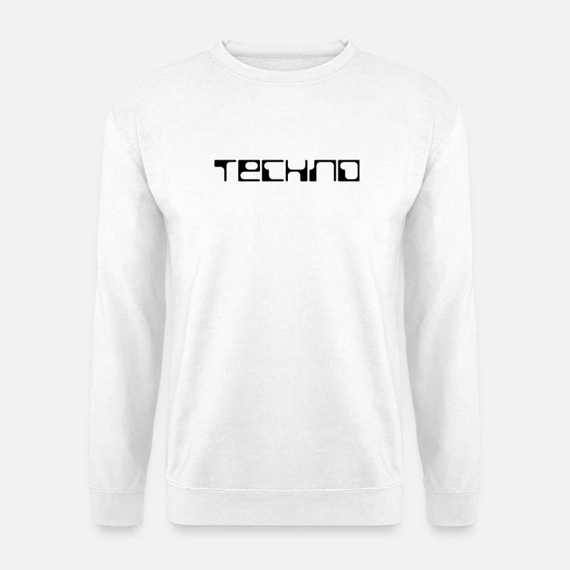 techno bold logo design - Unisex Sweatshirt - white