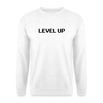 Niveau de lettrage 8 bits - Sweat-shirt Unisexe - blanc - Devant