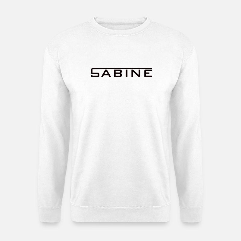 Sabine - Name Schriftzug Design - Unisex Pullover - Weiß