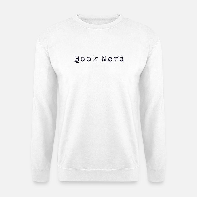 Book nerd Leseratte - Unisex Pullover - Weiß