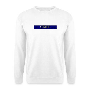 Staff - Unisex Pullover - Weiß - Vorne - Alina (178cm) & Michal (187cm)