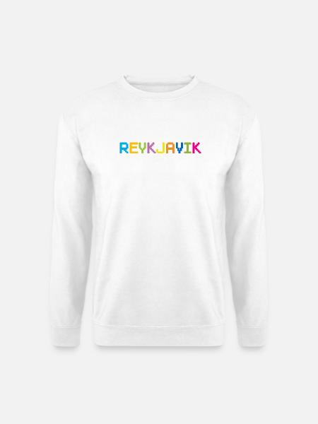REYKJAVIK Île d’Islande - Sweat-shirt Unisexe - blanc