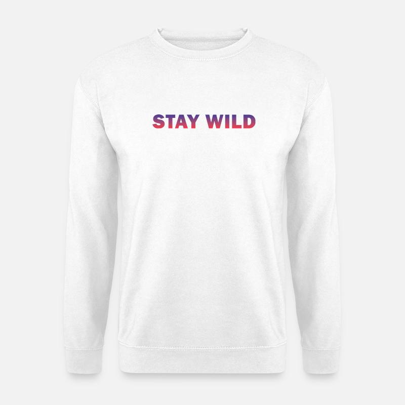 Wilde Naturlandschaft mit Neonfarben - Unisex Pullover - Weiß