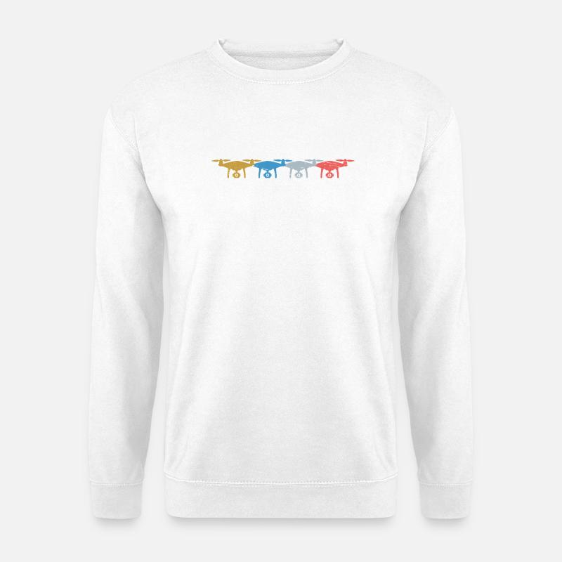 Heartbeat Drone Drones - Unisex Sweatshirt - white