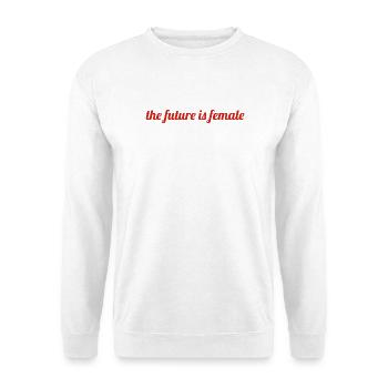 the future - Unisex Pullover - Weiß - Vorne - Alina (178cm) & Michal (187cm)