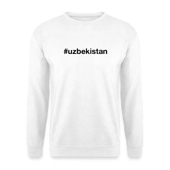 USBEKISTAN Hashtag Usbeke Uzbekistan - Unisex Pullover - Weiß - Vorne