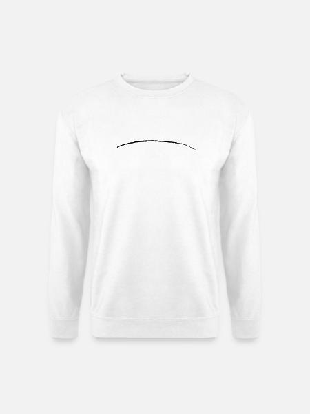 gebogener Strich Pinselstrich Unterstrich Linie - Unisex Pullover - Weiß