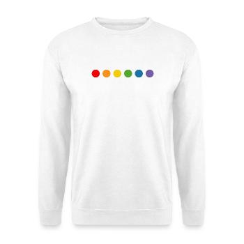 boules arc-en-ciel LGBT lgbtqi queer lgbt csd tshirt - Sweat-shirt Unisexe - blanc - Devant