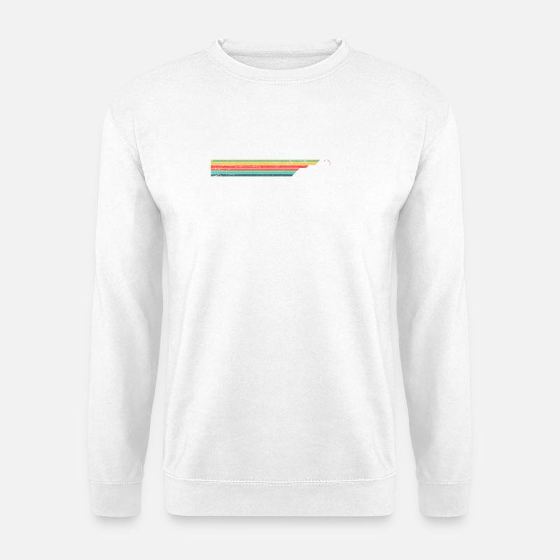 Mountain Ridge Regenbogen-Streifen - Unisex Pullover - Weiß