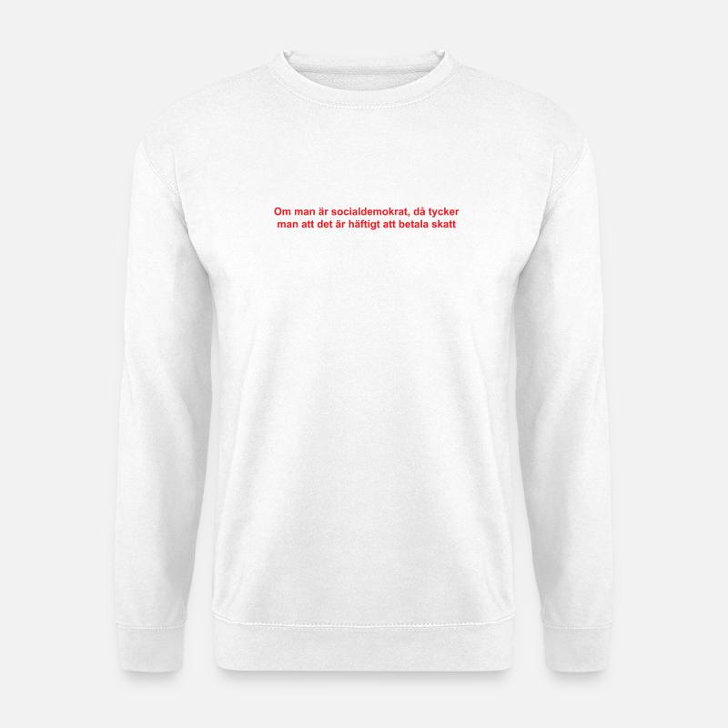 Analytical satirical text design - Unisex Sweatshirt - white