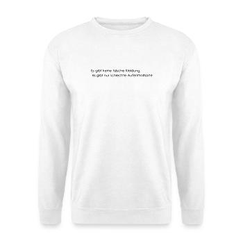 wrong clothes - Unisex Sweatshirt - white - Front