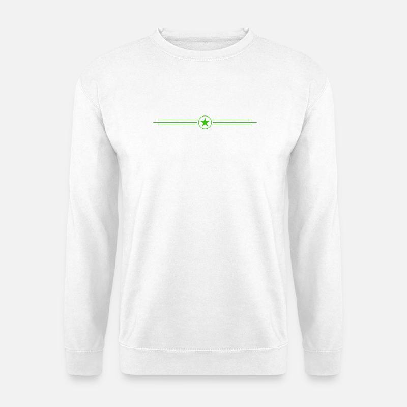 stern_linie_abzeichen_1 - Unisex Pullover - Weiß