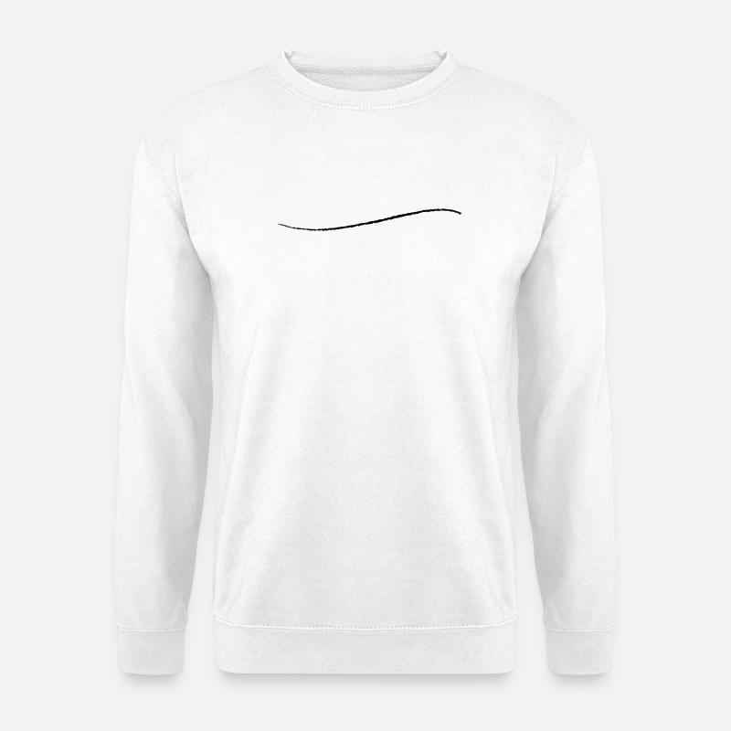 curved stroke modern creative underlined - Unisex Sweatshirt - white