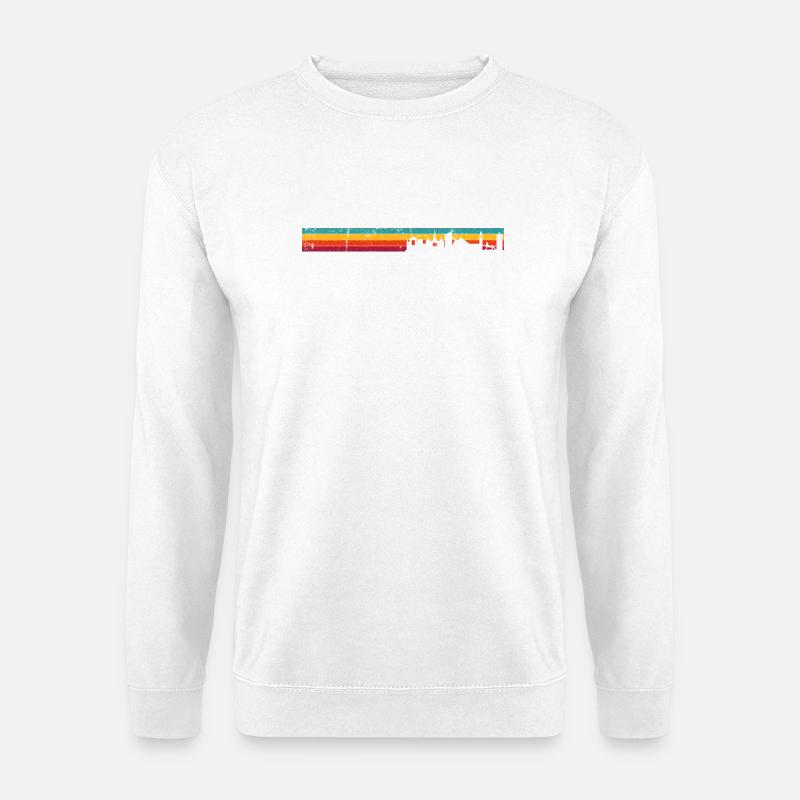 Norwich Skyline Retro - Unisex Pullover - Weiß