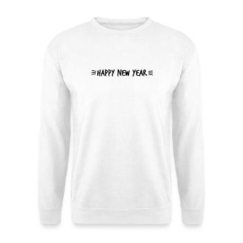 HAPPY NEW YEAR. BONNE ANNEE. MEILLEURS VOEUX - Sweat-shirt Unisexe - blanc - Devant