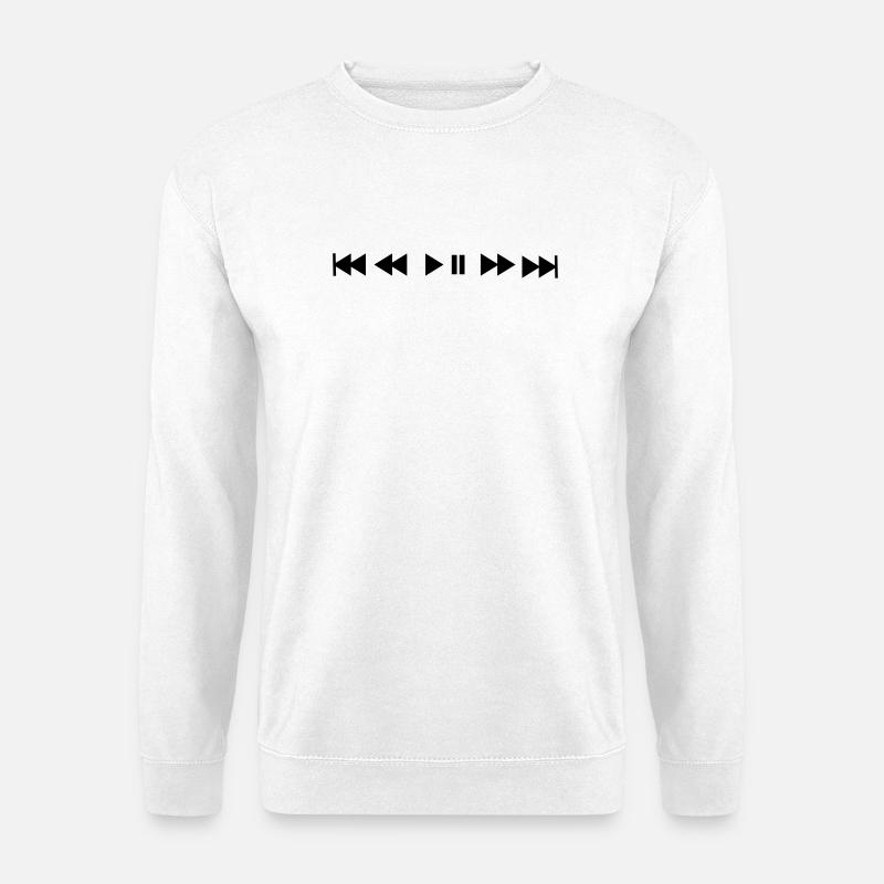 Music Play Stop skip - Unisex Sweatshirt - white