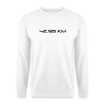 Marathon - 42,195 km - Course à pied - Sweat-shirt Unisexe - blanc - Devant