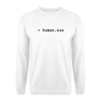 human.exe - Unisex Sweatshirt - white - Front