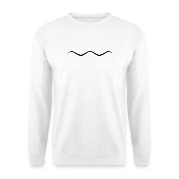 Ligne ondulée de la vague symbolique - Sweat-shirt Unisexe - blanc - Devant