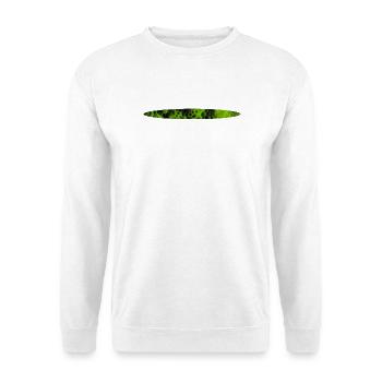 Dunkler Romanesco-Brokkoli - Unisex Pullover - Weiß - Vorne - Alina (178cm) & Michal (187cm)