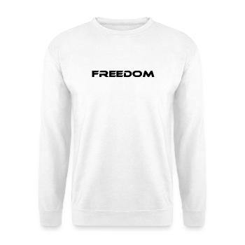 freedom lettering - Unisex Sweatshirt - white - Front