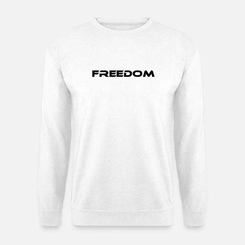 freedom schriftzug - Unisex Pullover - Weiß