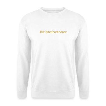 né le 31 octobre Anniversaire anniversaire - Sweat-shirt Unisexe - blanc - Devant