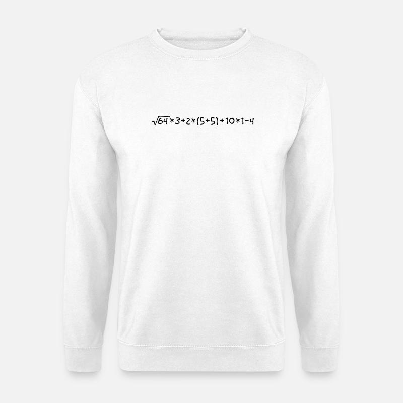 50th birthday - a mathematical task... - Unisex Sweatshirt - white