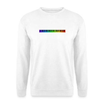 Clavier arc-en-ciel - Sweat-shirt Unisexe - blanc - Devant
