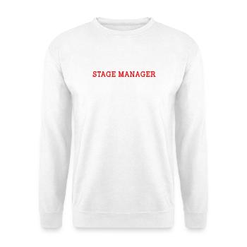 Theater Stage Manager Bühne - Unisex Pullover - Weiß - Vorne - Alina (178cm) & Michal (187cm)
