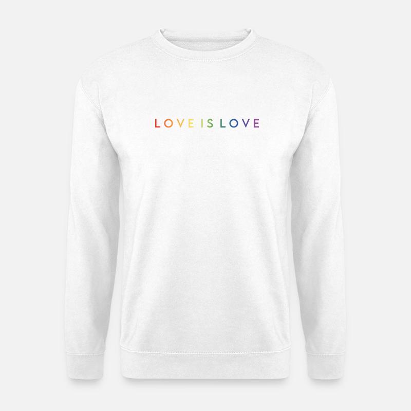 LOVE IS LOVE - Unisex Pullover - Weiß