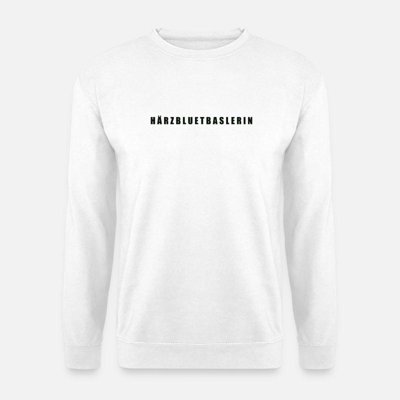 Härzbluetbaslerin Kanton Basel - Unisex Pullover - Weiß