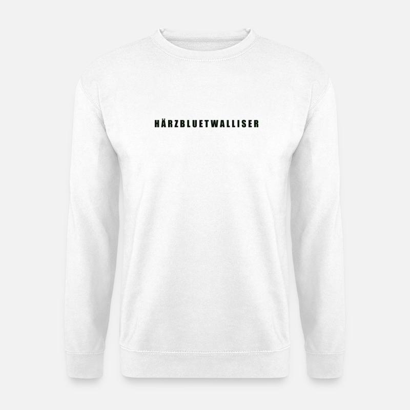 Härzbluetwalliser Kanton Walliser - Unisex Pullover - Weiß