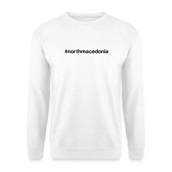 NORTH MACEDONIA Hashtag Nordmazedonien - Unisex Pullover - Weiß - Vorne