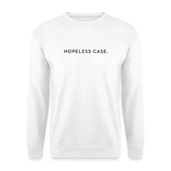 Cas désespéré Petite faute de frappe - Sweat-shirt Unisexe - blanc - Devant