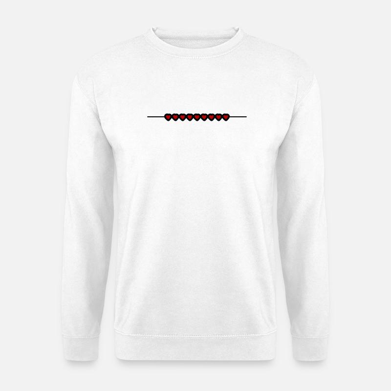 Herzen Linie Liebe - Unisex Pullover - Weiß