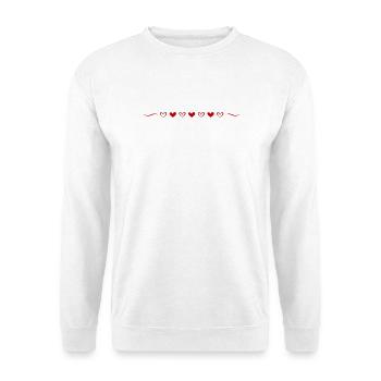 Hearts Line Icon - Unisex Sweatshirt - white - Front