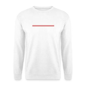 Linie Symbol - Unisex Pullover - Weiß - Vorne - Alina (178cm) & Michal (187cm)
