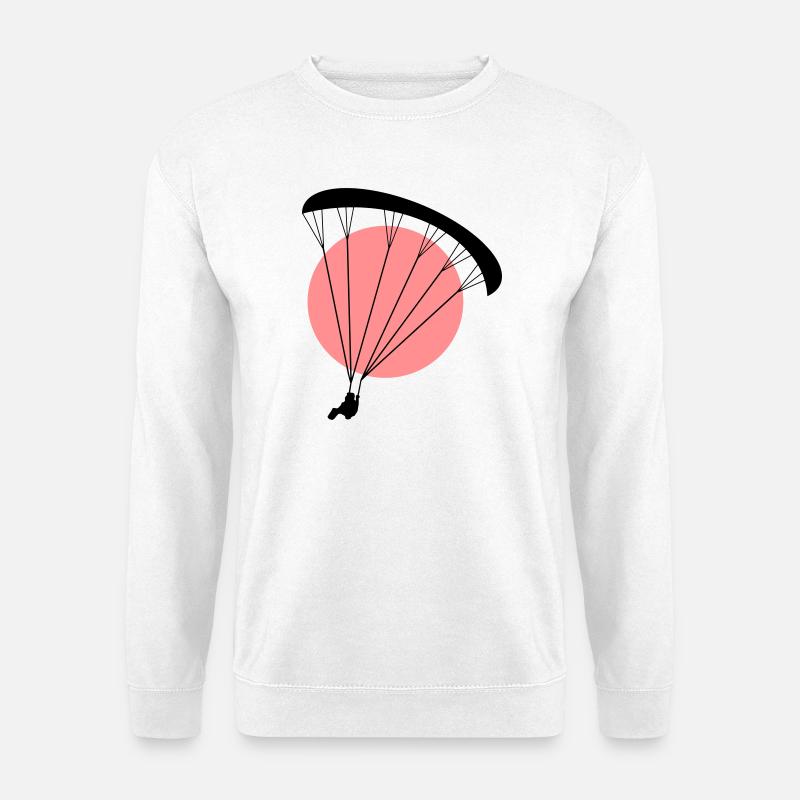 Paraglider Sunset Vector - Unisex Sweatshirt - white