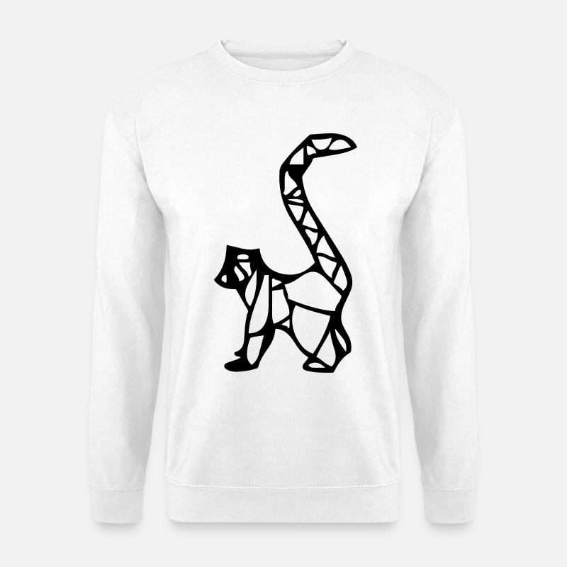 Origami Lemur Äffchen - Unisex Pullover - Weiß