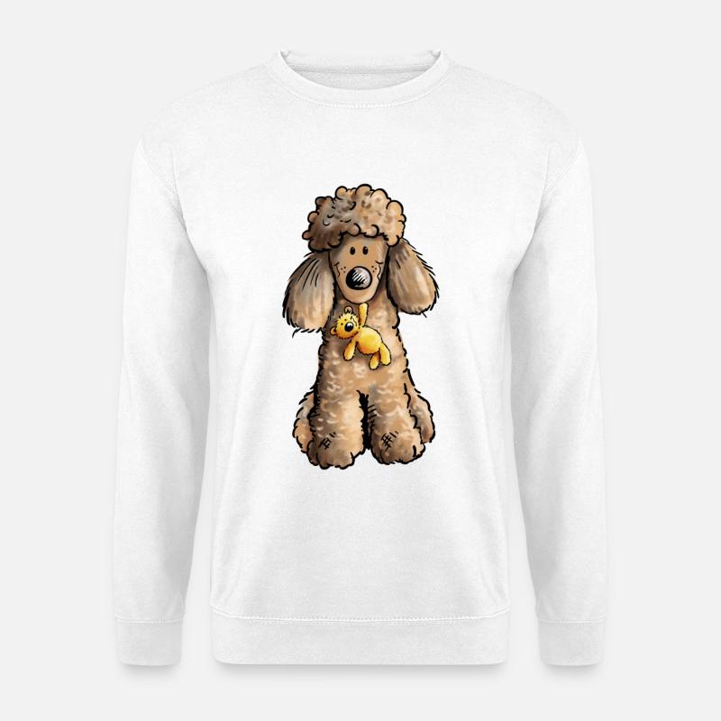 Pudel mit Teddy - Unisex Pullover - Weiß
