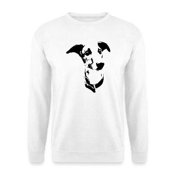 Whippet Kopf - Unisex Pullover - Weiß - Vorne